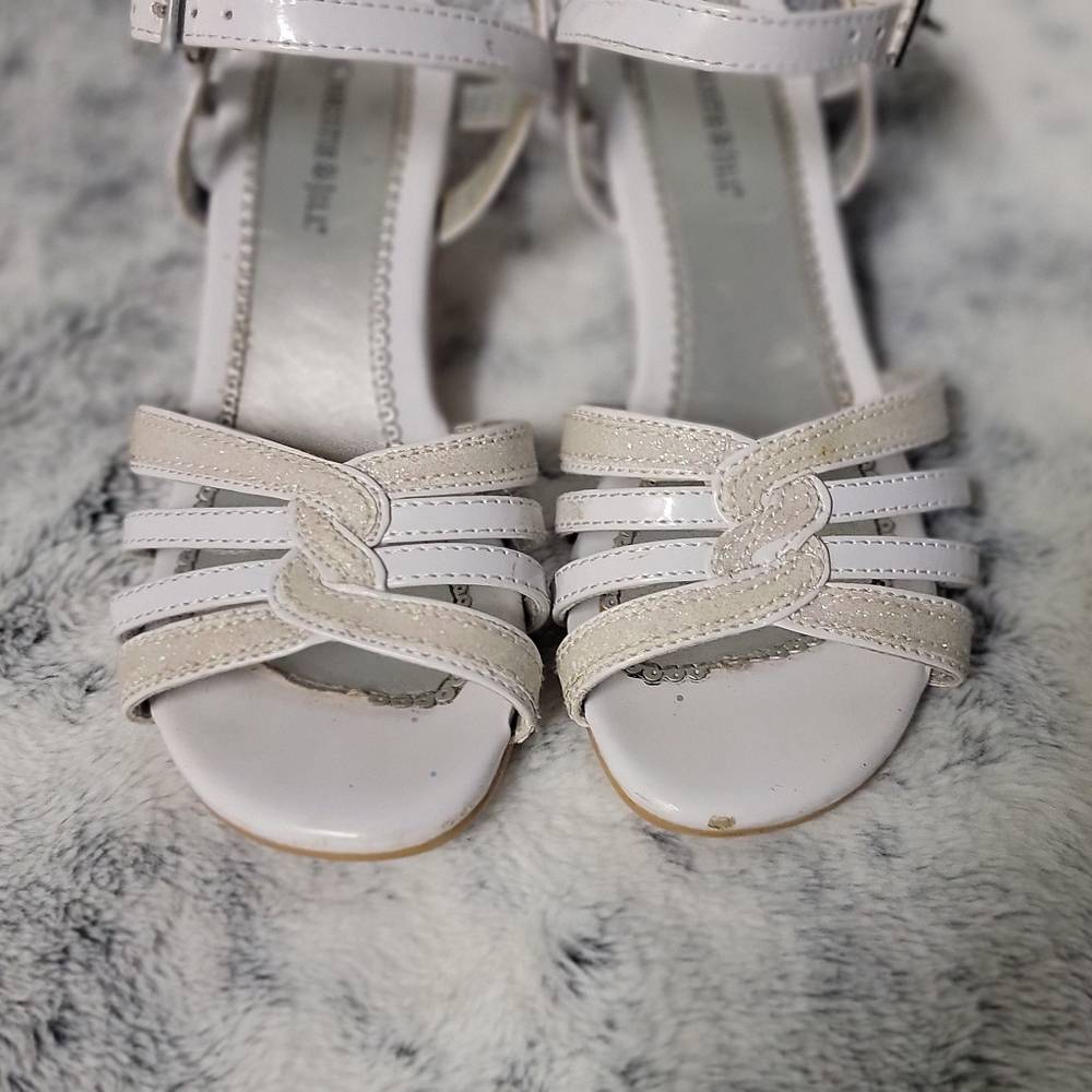 Girls Christie & Jill sandals with heel and ankle strap size 2
